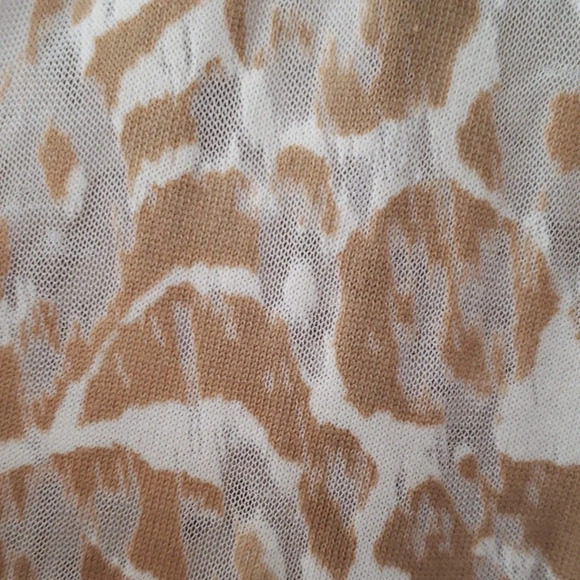 CHICO'S Cardigan Sweater Womens 3 Lightweight Animal Print Open Front Lagenlook - Picture 4 of 13